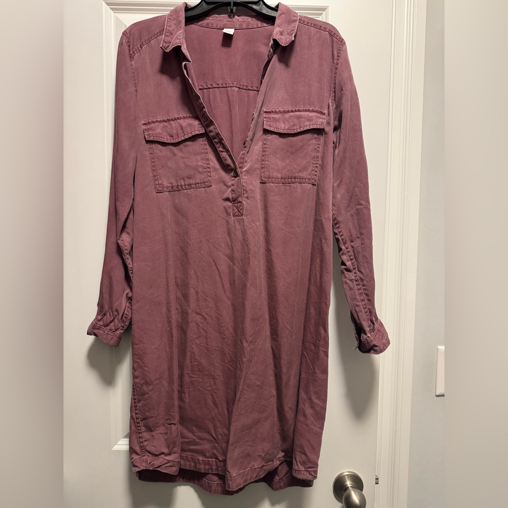Old Navy tshirt denim dress in mauve